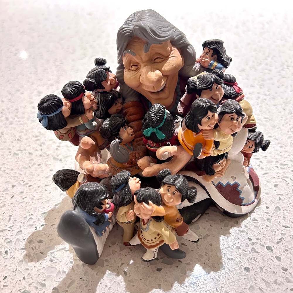 "Whimsical Grandma Storyteller" Jack Graham Vintage Figurine * Native American